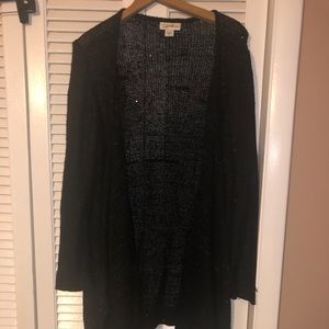 Black sparkle long sweater